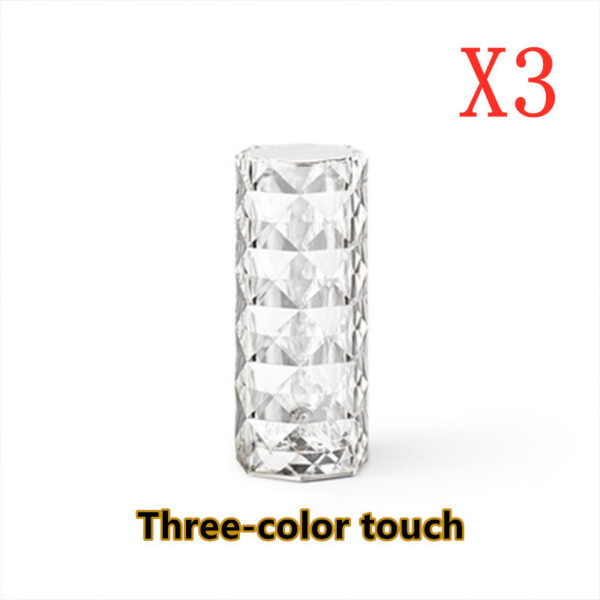 Nordic Crystal Lamp USB Table Lamps Bedroom Touch Dimming Atmosphere Diamond Night Light Rose Projector Lamp Decor - Image 2