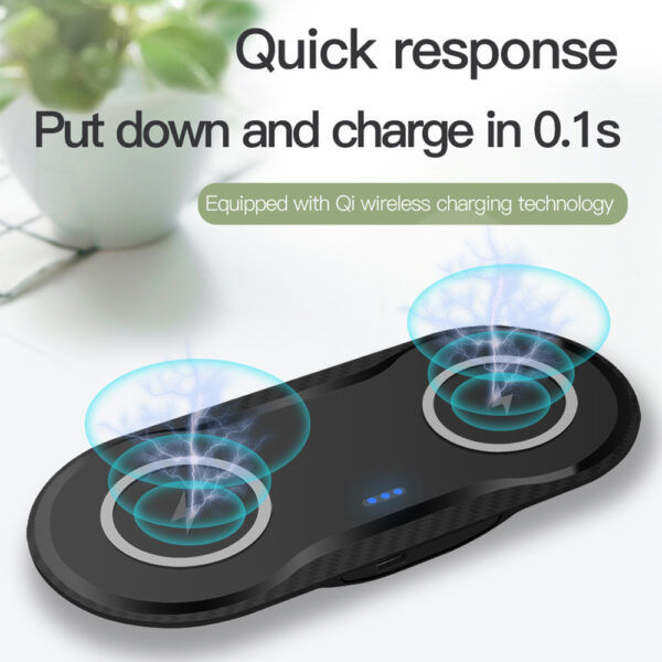 Wireless Charger Dual Mobile Phone Charger - Image 2