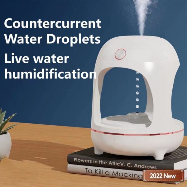 Anti Gravity Levitating Water Drops Humidifier Water Fountain LED Night Light Air Purification Atomization Desk Decorate Lamp - Image 5