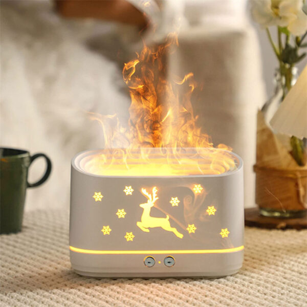 Elk Flame Humidifier Diffuser Mute Household Atmosphere Lamp Christmas Home Decorations - Image 4