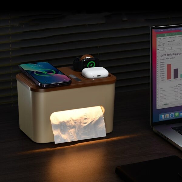 Tissue Storage Box Bedside Lamp - Image 2