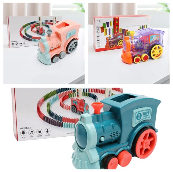 Domino Train Toys Baby Toys Car Puzzle Automatic Release Licensing Electric Building Blocks Train Toy - Image 4