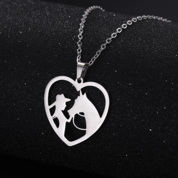 Love Necklace Fashionable Temperament Cutting Stainless Steel - Image 3