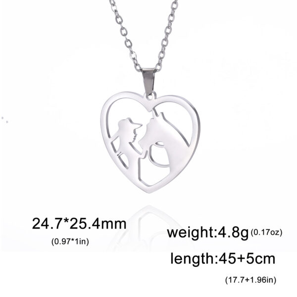 Love Necklace Fashionable Temperament Cutting Stainless Steel - Image 7