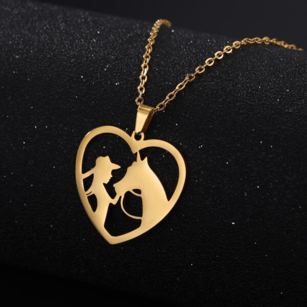 Love Necklace Fashionable Temperament Cutting Stainless Steel - Image 6