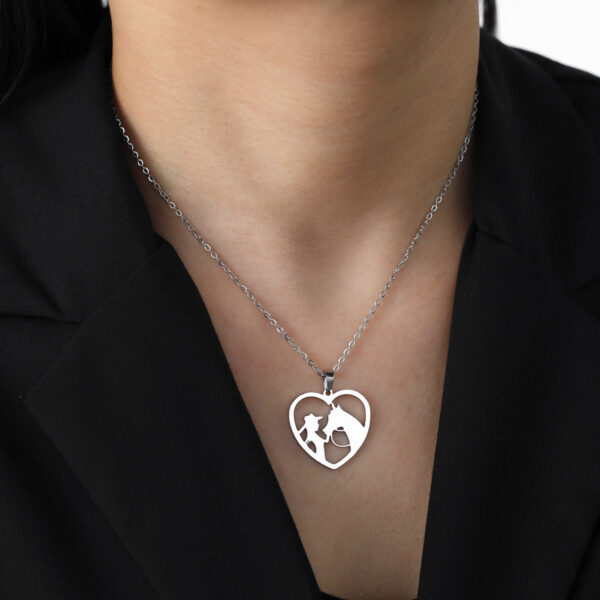 Love Necklace Fashionable Temperament Cutting Stainless Steel